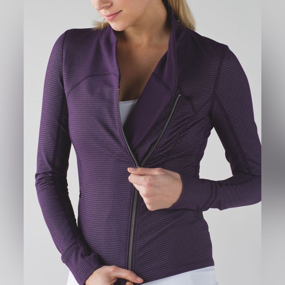 NWOT Lululemon Precision Jacket in Chain Link Lilac Deep Zinfandel